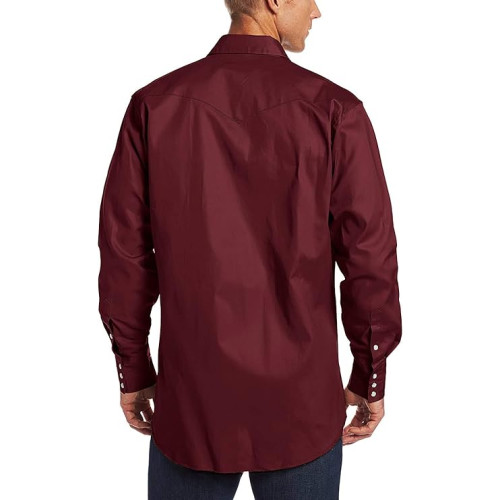 Wrangler Firm Finish Camicia Da Lavoro Western Uomo: Rawhide, Cotone Twill, Taglie Forti XXL Alto - 5